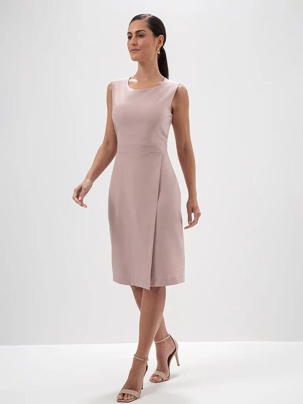 Ivone Rose Nude Classic Tailored Sleeveless Tube Dress